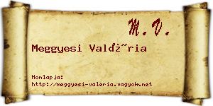 Meggyesi Valéria névjegykártya